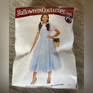 Adult Women’s “Kansas Girl Deluxe” (Dorothy Wizard of Oz) Costume-Size small